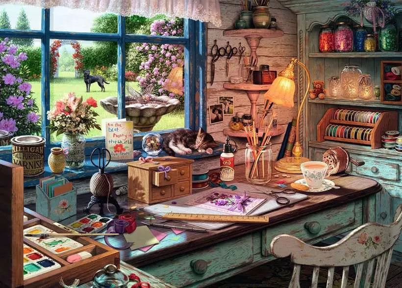 Ravensburger My Haven No.1 The Craft Shed 1000 Piece Jigsaw Puzzle