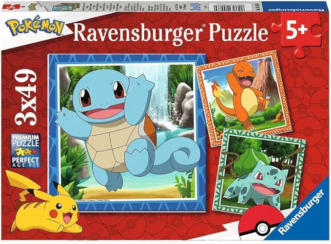 Ravensburger Classic Pokemon 3x 49 Pieces Jigsaw Puzzles