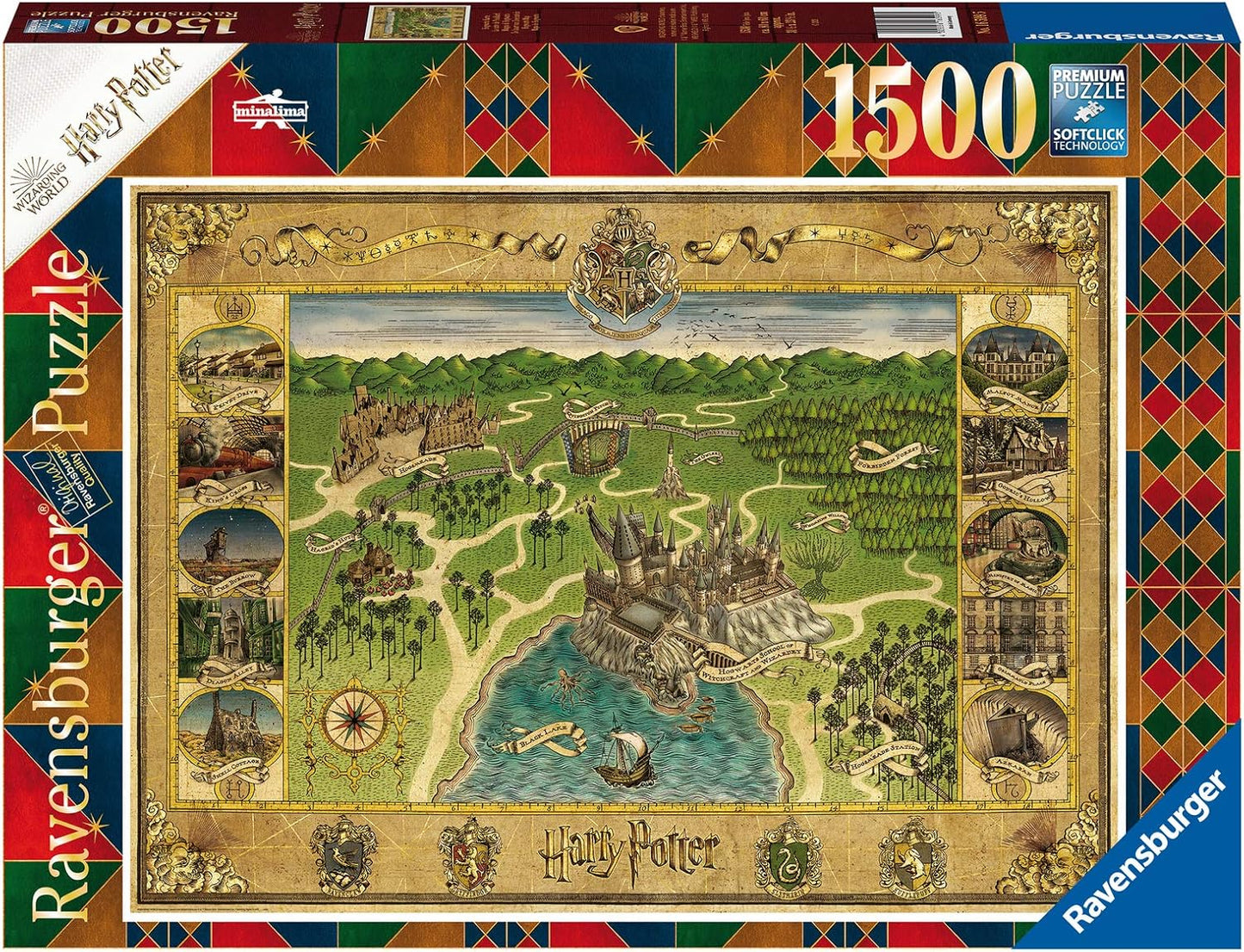 Ravensburger Hogwarts Map 1500 Piece Jigsaw Puzzle